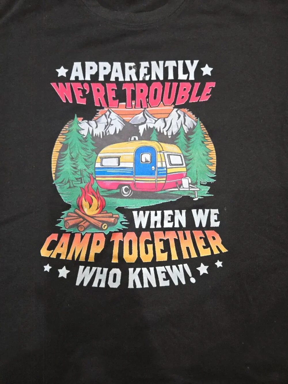 🏕️ Apparently We're Trouble When We Camp Together Graphic Tee 2X